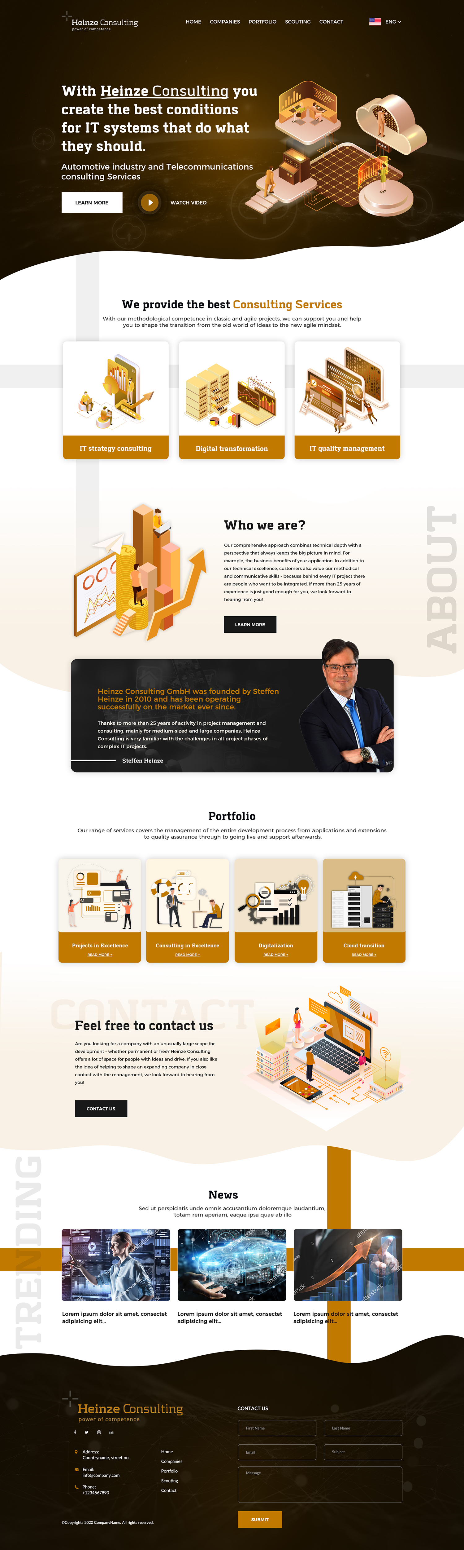 Web Design par DesignerNoor pour Heinze Consulting GmbH | Design : #27435480