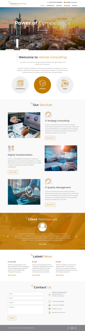 IT Management and Consulting company wants a design | Diseño Web por Starlyn DS