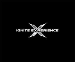 Ignite Experience (with an X incorporated in the background). Chrome, gaming effect, cool dynamic. | Logo Design by Phank