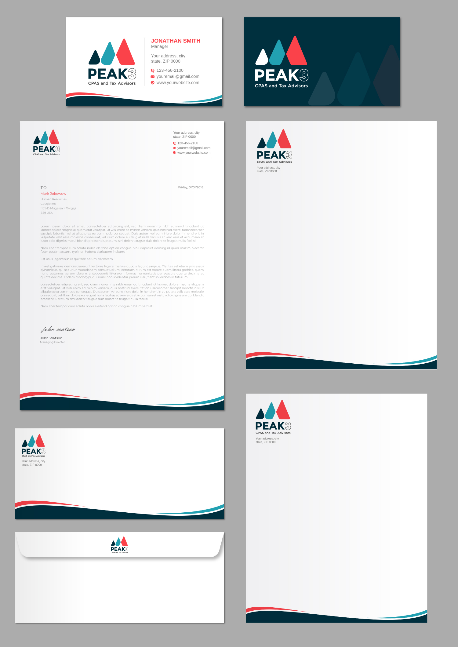 Diseño de Papelería por LAXMI DESIGNHUB para Hunt Consulting PC | Diseño #27405647