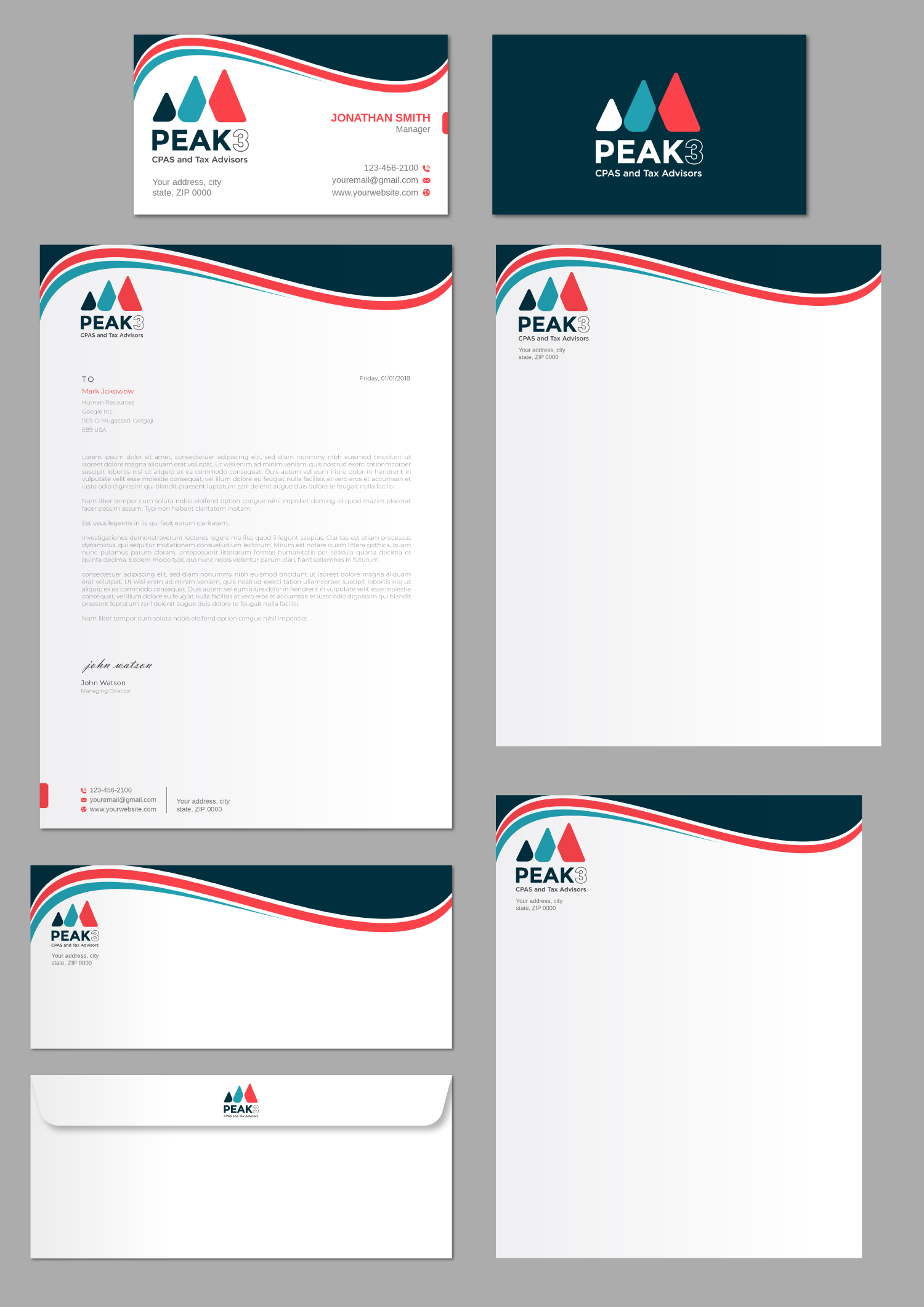 Diseño de Papelería por LAXMI DESIGNHUB para Hunt Consulting PC | Diseño #27405673