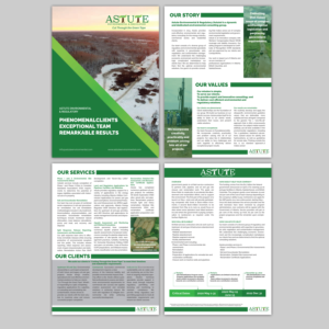 Astute Environmental and Regulatory  - Summary of Services  | Brochure Design by Riyad