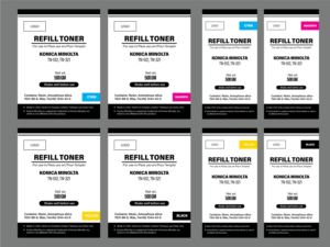 Graphic Label design for Refill Toners for the Office Equipment Industry | Design Emballage par Fajr.