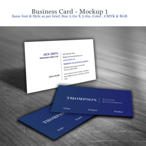 Visitenkarten-Design von Expert Designer für Thompson Wealth Management LLC | Design #27409654