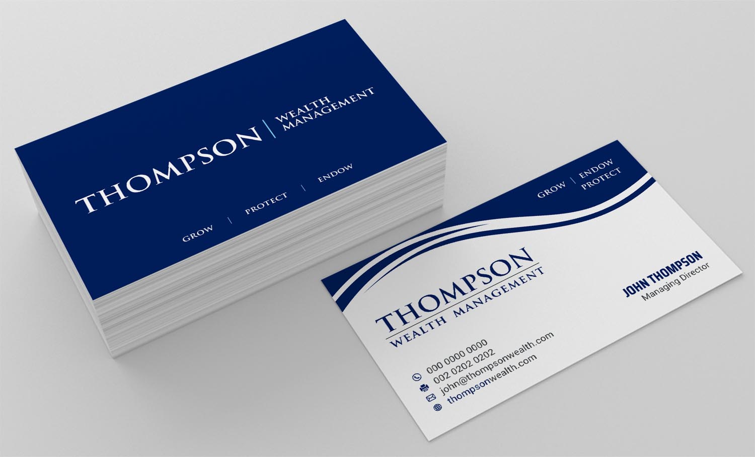 Diseño de Tarjeta de Presentación por INDIAN_Ashok para Thompson Wealth Management LLC | Diseño #27418681