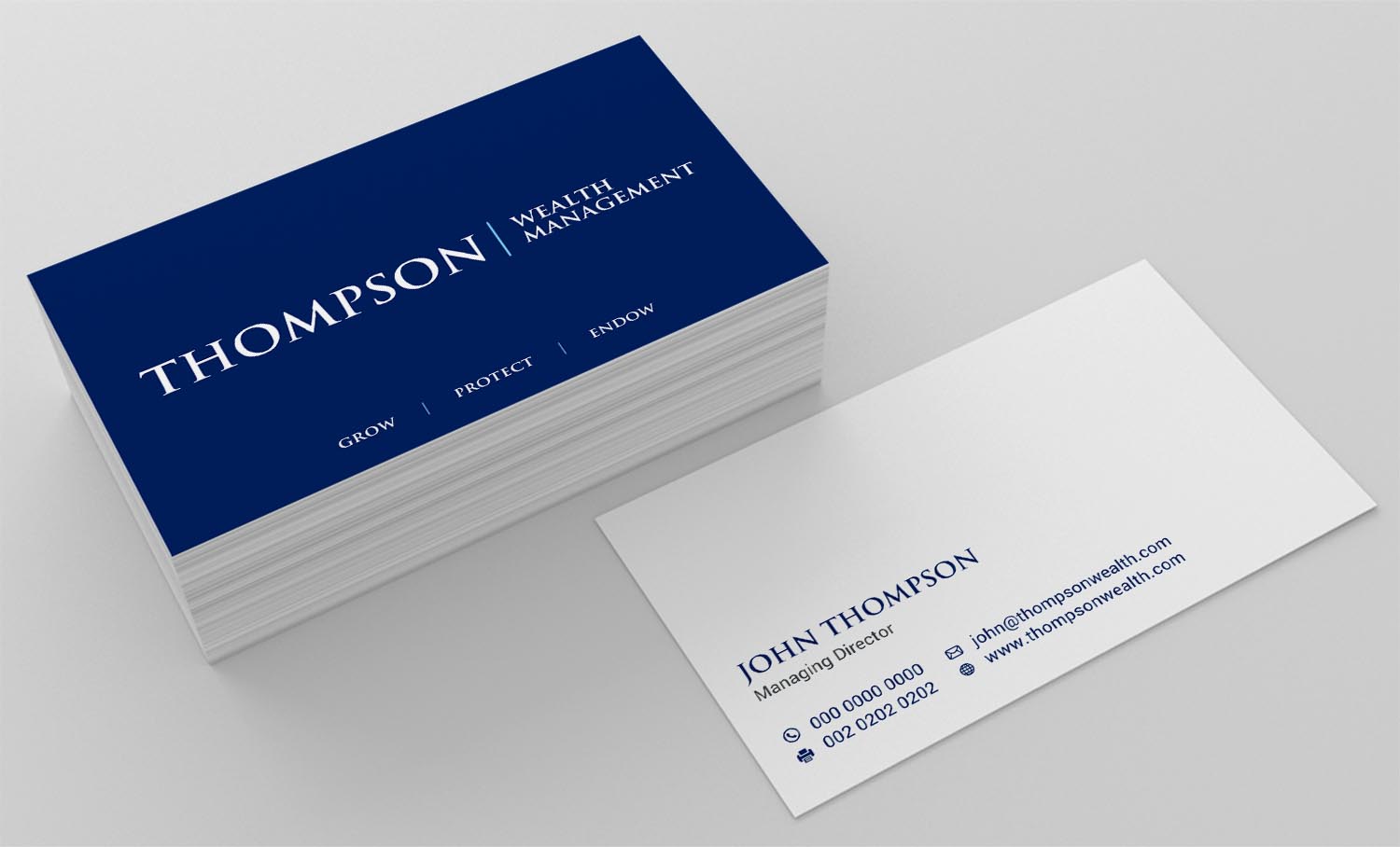 Diseño de Tarjeta de Presentación por INDIAN_Ashok para Thompson Wealth Management LLC | Diseño #27418687