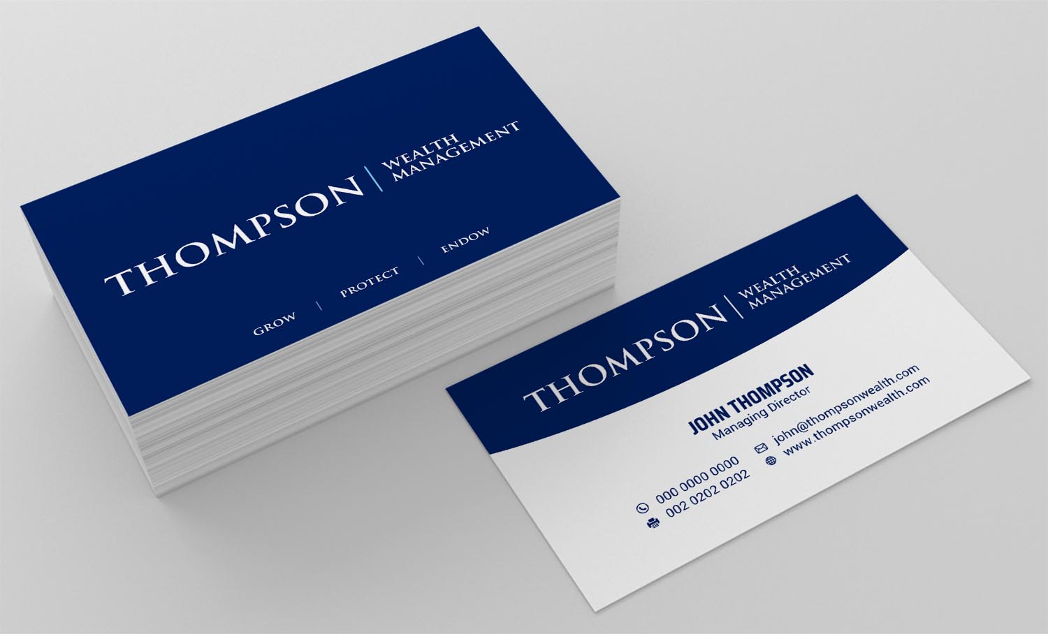 Diseño de Tarjeta de Presentación por INDIAN_Ashok para Thompson Wealth Management LLC | Diseño #27418689