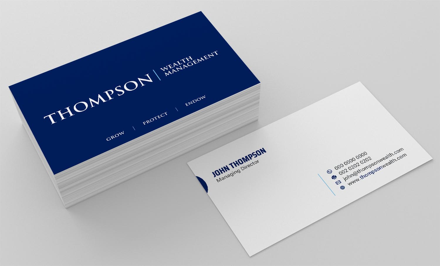 Diseño de Tarjeta de Presentación por INDIAN_Ashok para Thompson Wealth Management LLC | Diseño #27418691