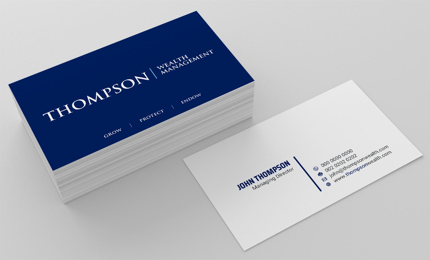 Diseño de Tarjeta de Presentación por INDIAN_Ashok para Thompson Wealth Management LLC | Diseño #27418694
