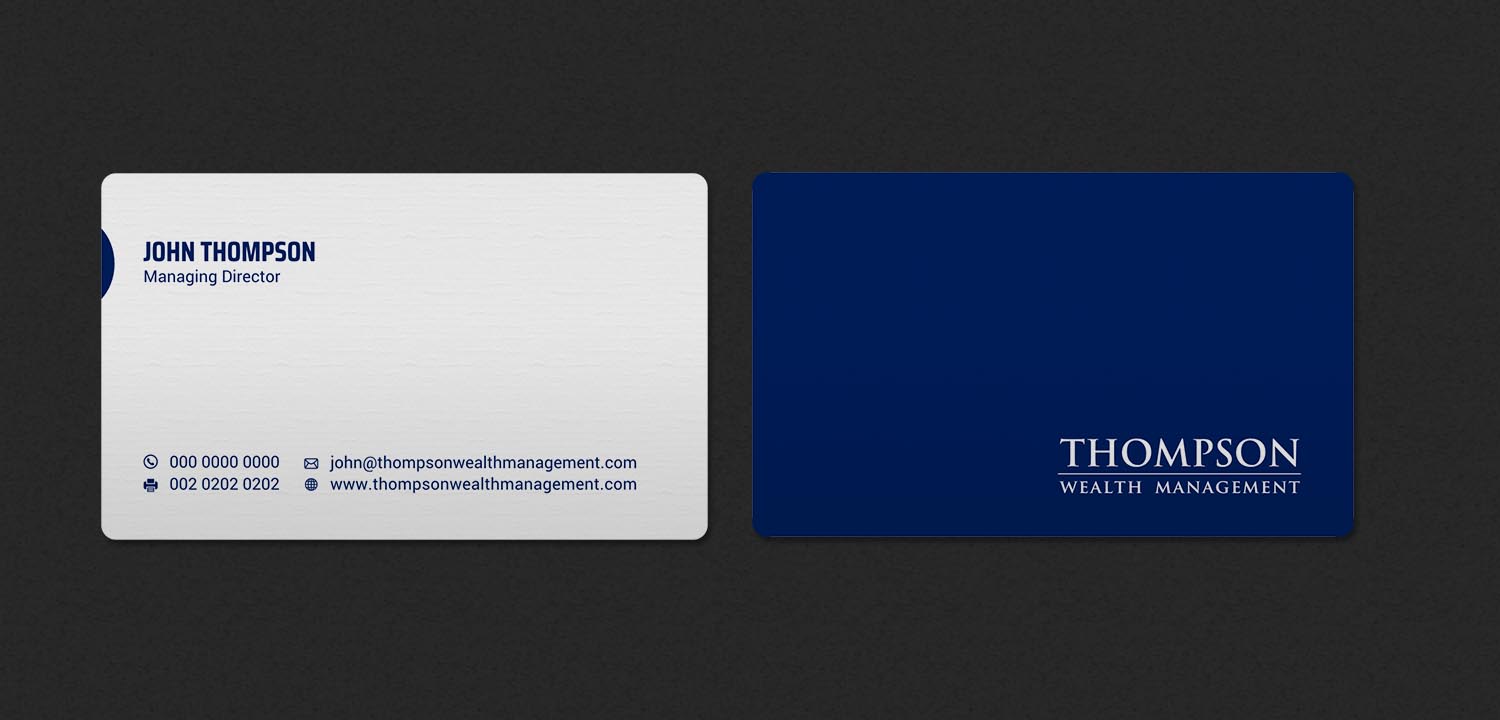 Diseño de Tarjeta de Presentación por INDIAN_Ashok para Thompson Wealth Management LLC | Diseño #27418697