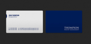 Diseño de Tarjeta de Presentación por INDIAN_Ashok para Thompson Wealth Management LLC | Diseño: #27418697