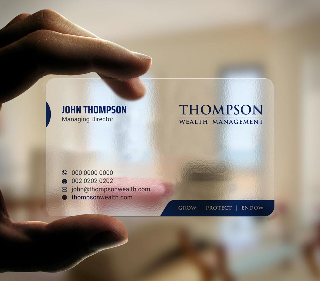 Diseño de Tarjeta de Presentación por INDIAN_Ashok para Thompson Wealth Management LLC | Diseño #27418704