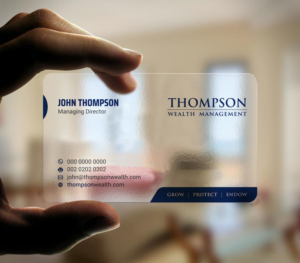 Diseño de Tarjeta de Presentación por INDIAN_Ashok para Thompson Wealth Management LLC | Diseño: #27418704