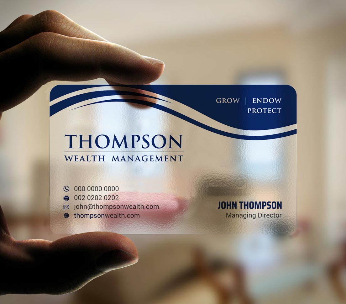Diseño de Tarjeta de Presentación por INDIAN_Ashok para Thompson Wealth Management LLC | Diseño #27418705