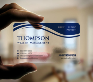 Diseño de Tarjeta de Presentación por INDIAN_Ashok para Thompson Wealth Management LLC | Diseño: #27418705