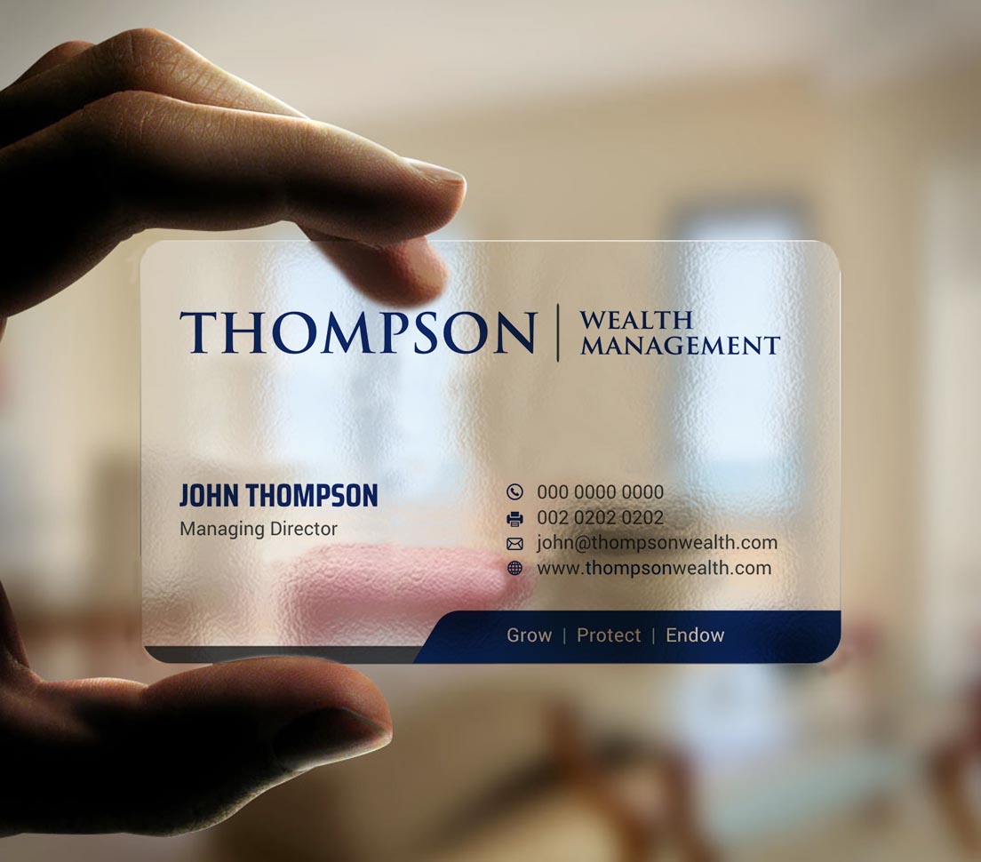 Diseño de Tarjeta de Presentación por INDIAN_Ashok para Thompson Wealth Management LLC | Diseño #27418710