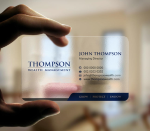 Diseño de Tarjeta de Presentación por INDIAN_Ashok para Thompson Wealth Management LLC | Diseño: #27418711
