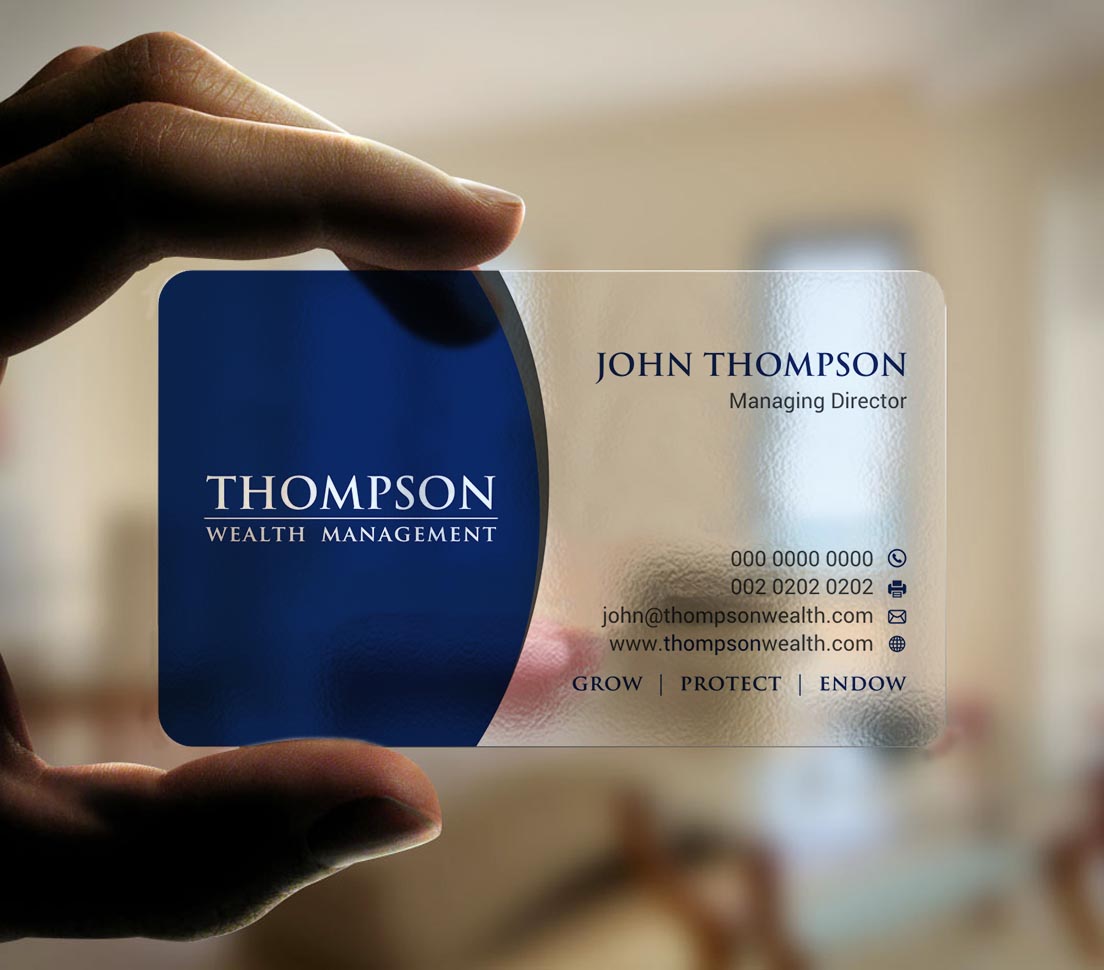 Diseño de Tarjeta de Presentación por INDIAN_Ashok para Thompson Wealth Management LLC | Diseño #27418712