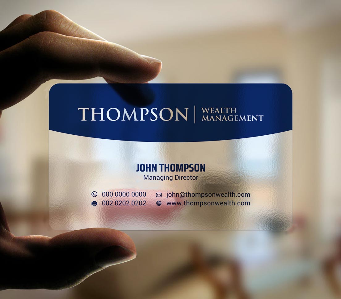 Diseño de Tarjeta de Presentación por INDIAN_Ashok para Thompson Wealth Management LLC | Diseño #27418713