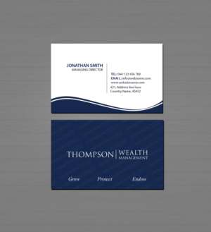 Diseño de Tarjeta de Presentación por Creations Box 2015 para Thompson Wealth Management LLC | Diseño: #27407758