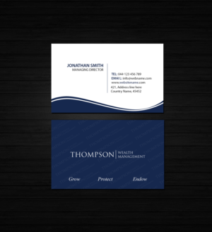Diseño de Tarjeta de Presentación por Creations Box 2015 para Thompson Wealth Management LLC | Diseño: #27407759