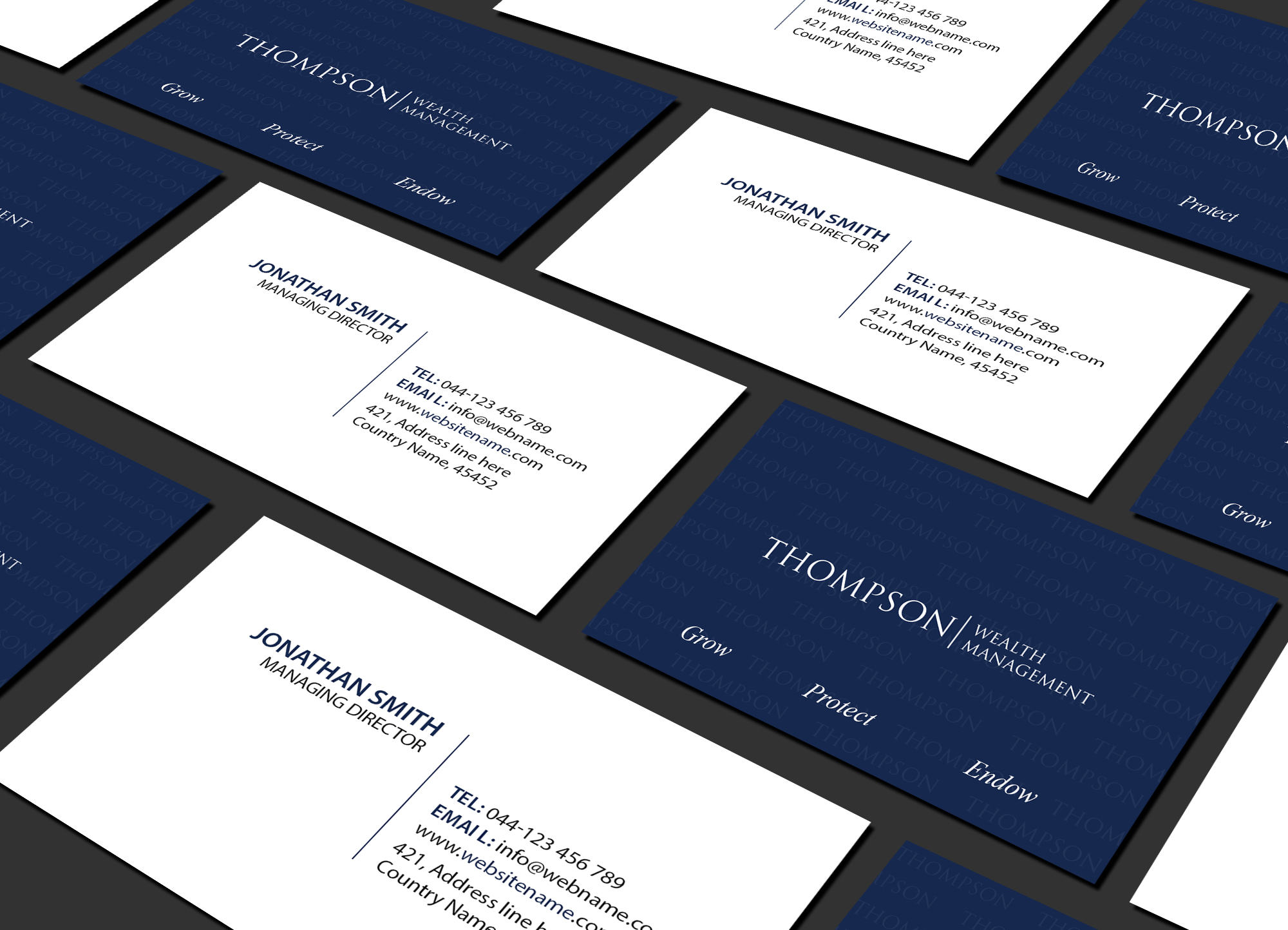 Diseño de Tarjeta de Presentación por Creations Box 2015 para Thompson Wealth Management LLC | Diseño #27407774