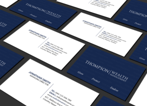 Diseño de Tarjeta de Presentación por Creations Box 2015 para Thompson Wealth Management LLC | Diseño: #27407776