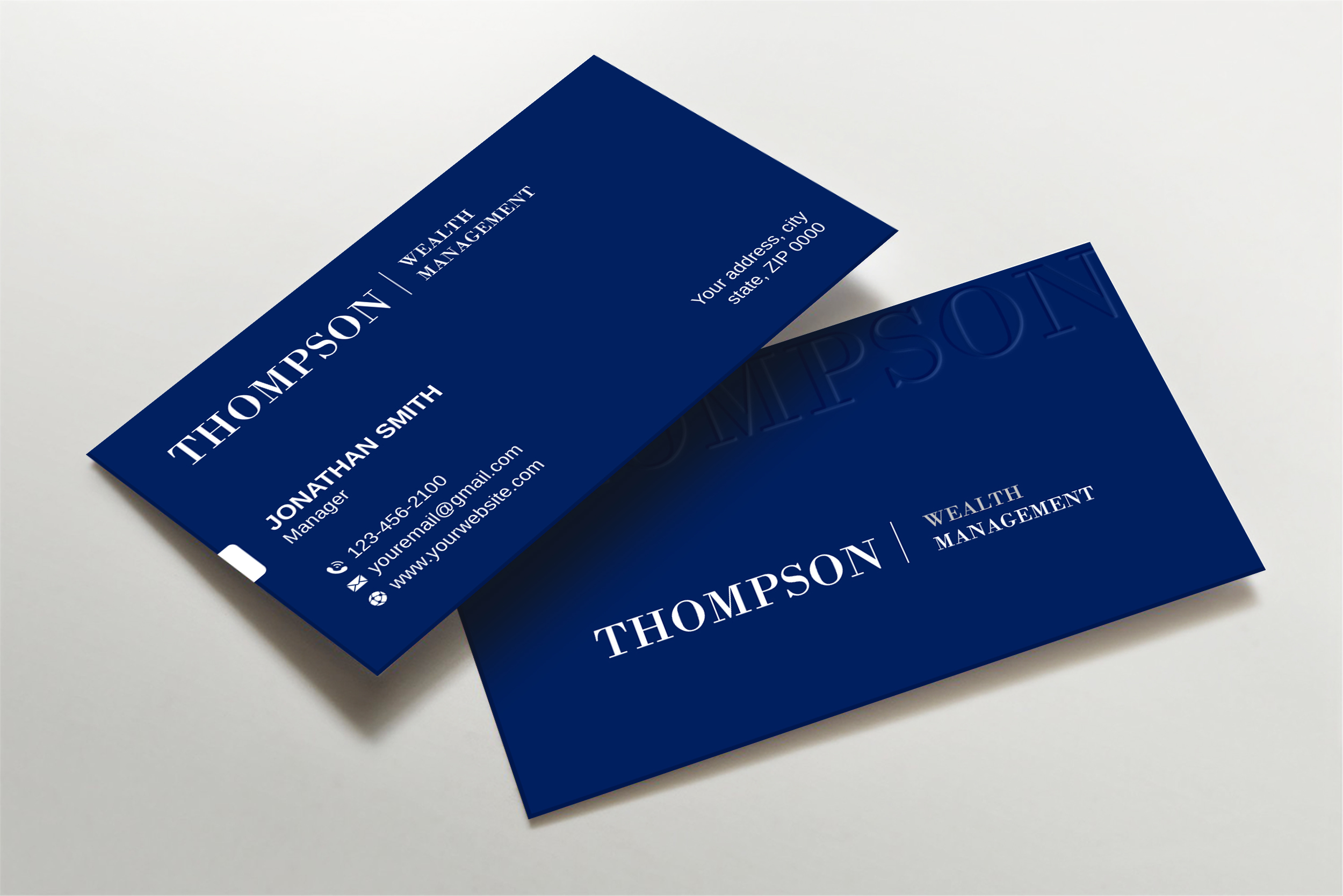 Diseño de Tarjeta de Presentación por LAXMI DESIGNHUB para Thompson Wealth Management LLC | Diseño #27405234