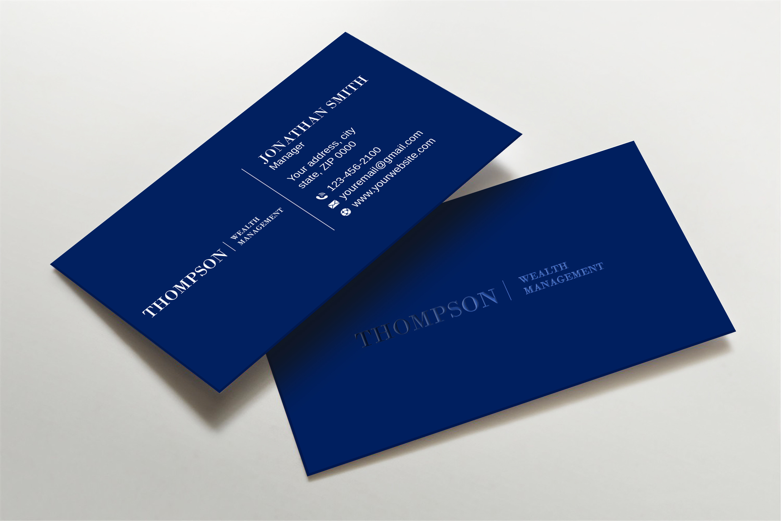 Diseño de Tarjeta de Presentación por LAXMI DESIGNHUB para Thompson Wealth Management LLC | Diseño #27405255