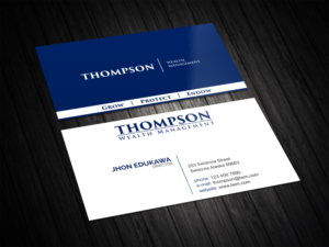 Diseño de Tarjeta de Presentación por vintana para Thompson Wealth Management LLC | Diseño: #27417042