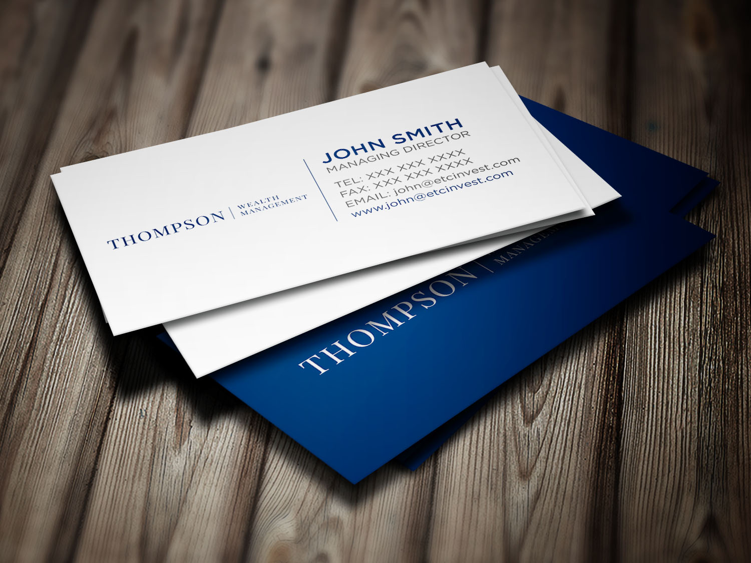 Diseño de Tarjeta de Presentación por Tripti Ranjan Gain para Thompson Wealth Management LLC | Diseño #27414316