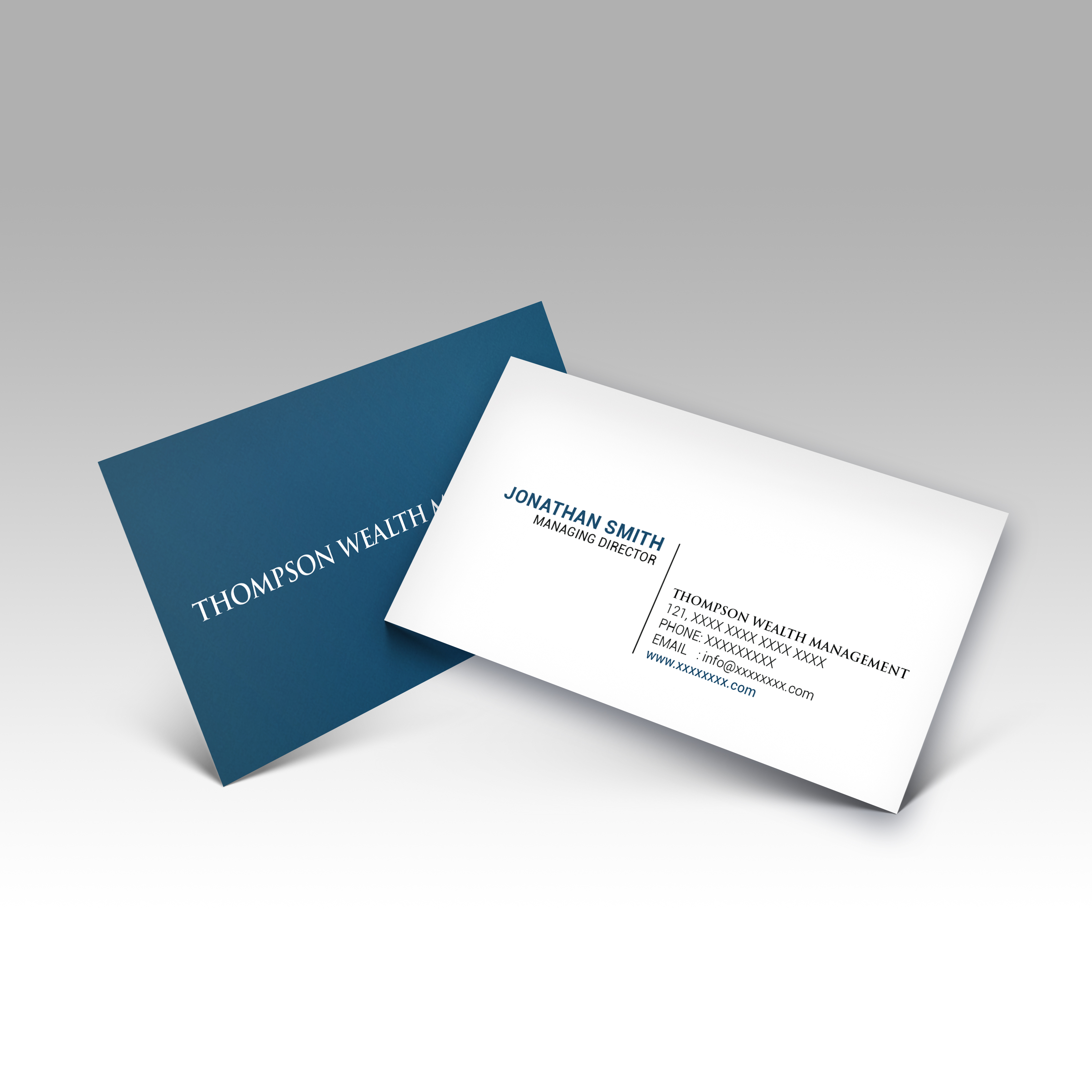 Design de Carte de Visite par Bold Pixels pour Thompson Wealth Management LLC | Design #27415112