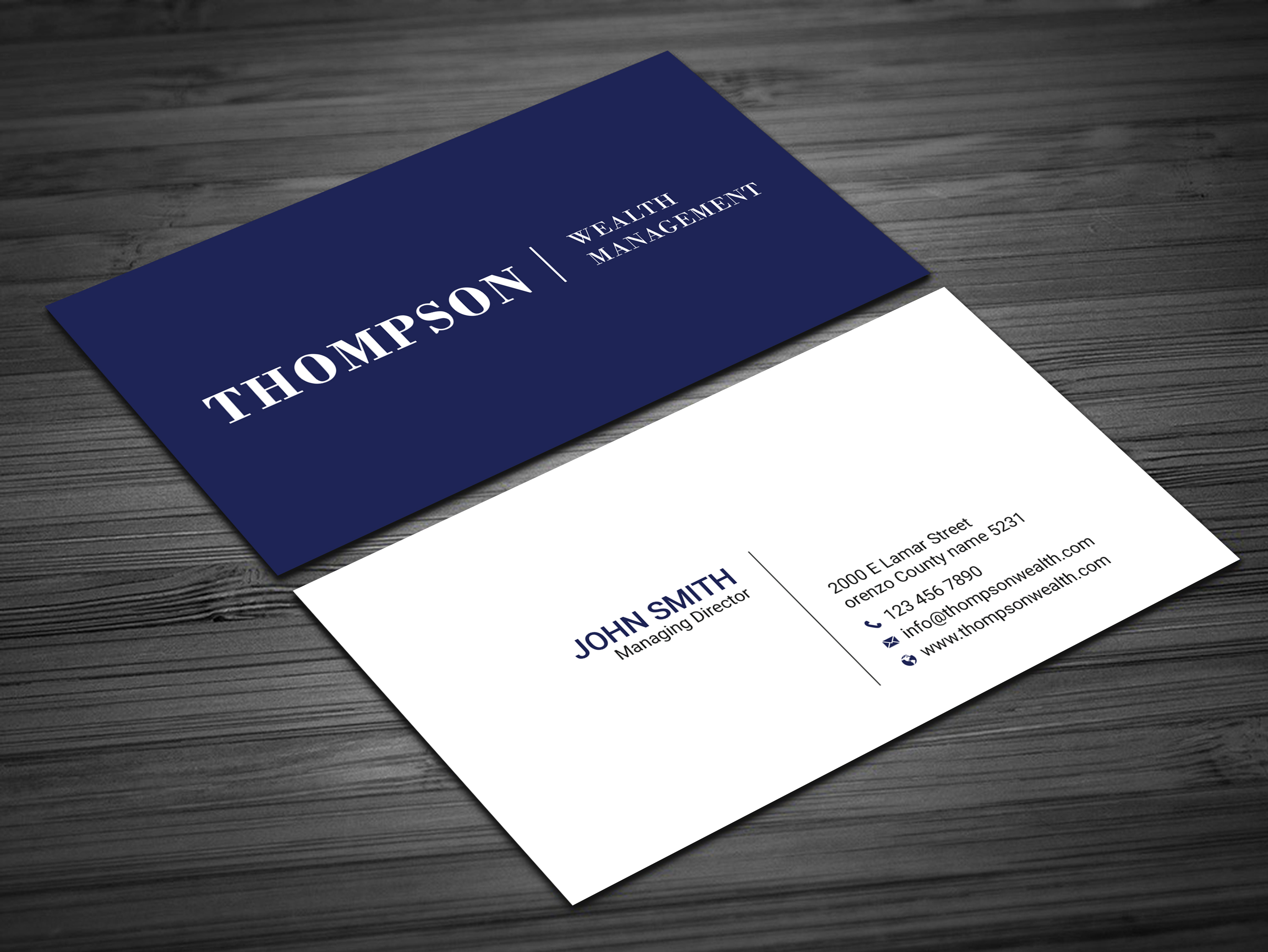 Design de Carte de Visite par Uttom 2 pour Thompson Wealth Management LLC | Design #27403164