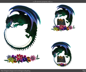 Ouroboros Dragon Tattoo around existing Angel of Grief for Loss of a loved one