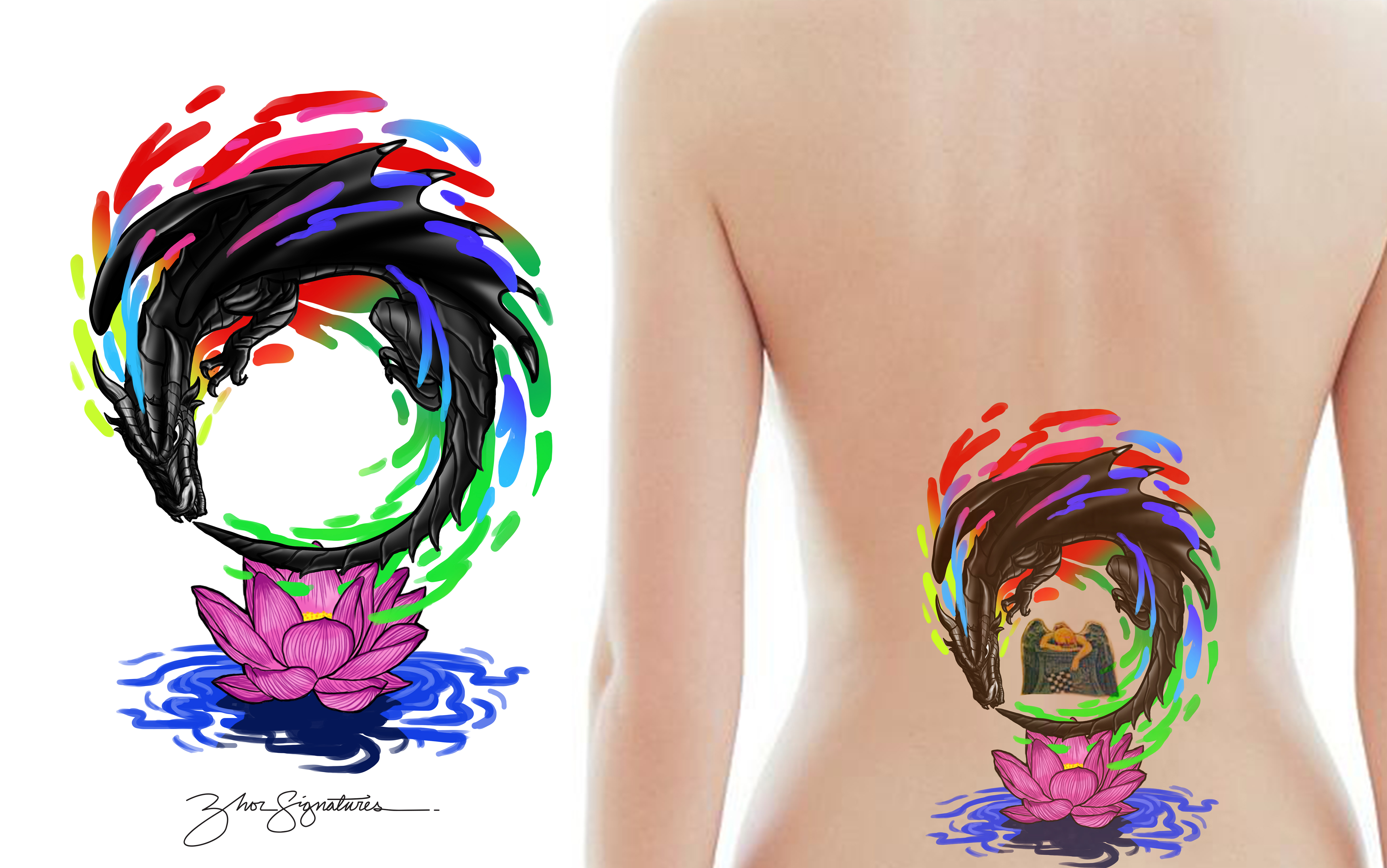 Tattoo Design by Zhor Signatures for this project | Design #27424821