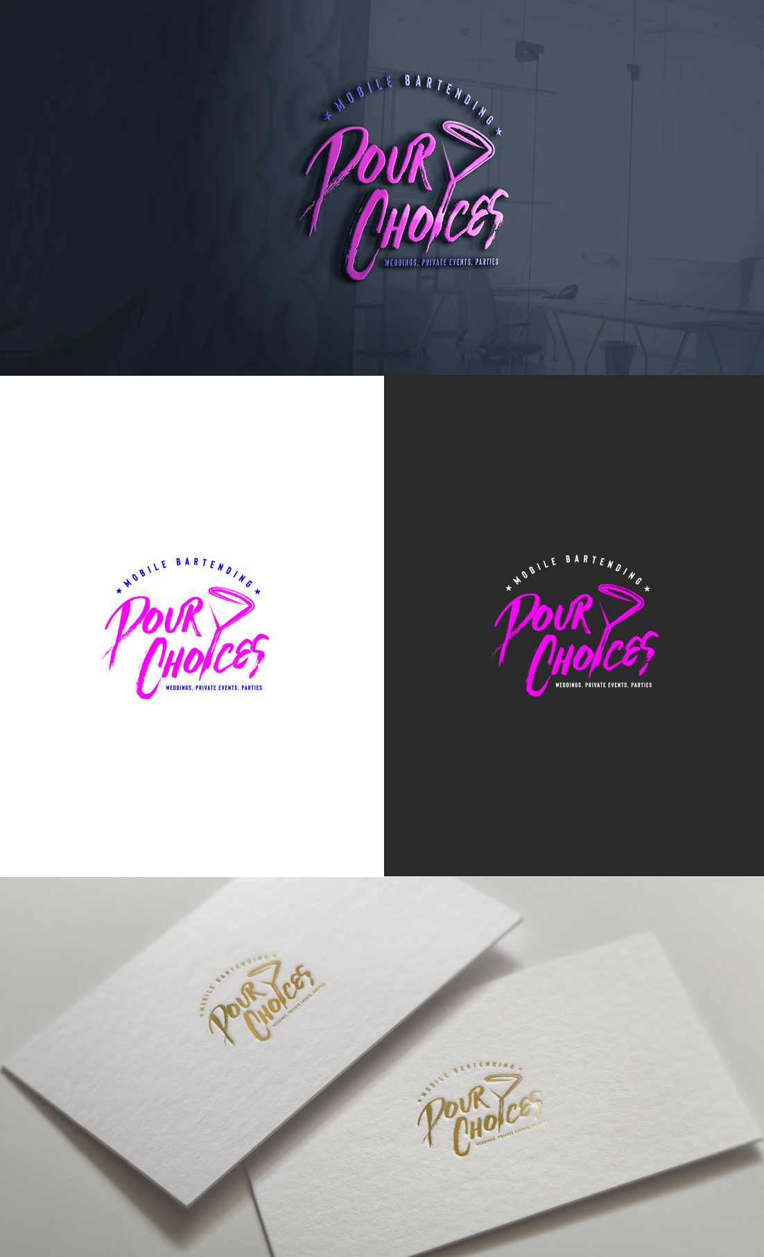 Diseño de Logo por GLDesigns para Pour Choices Bartending  | Diseño #27415745