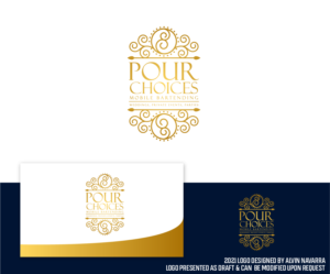 Logo Design by alvinnavarra for Pour Choices Bartending  | Design: #27428093