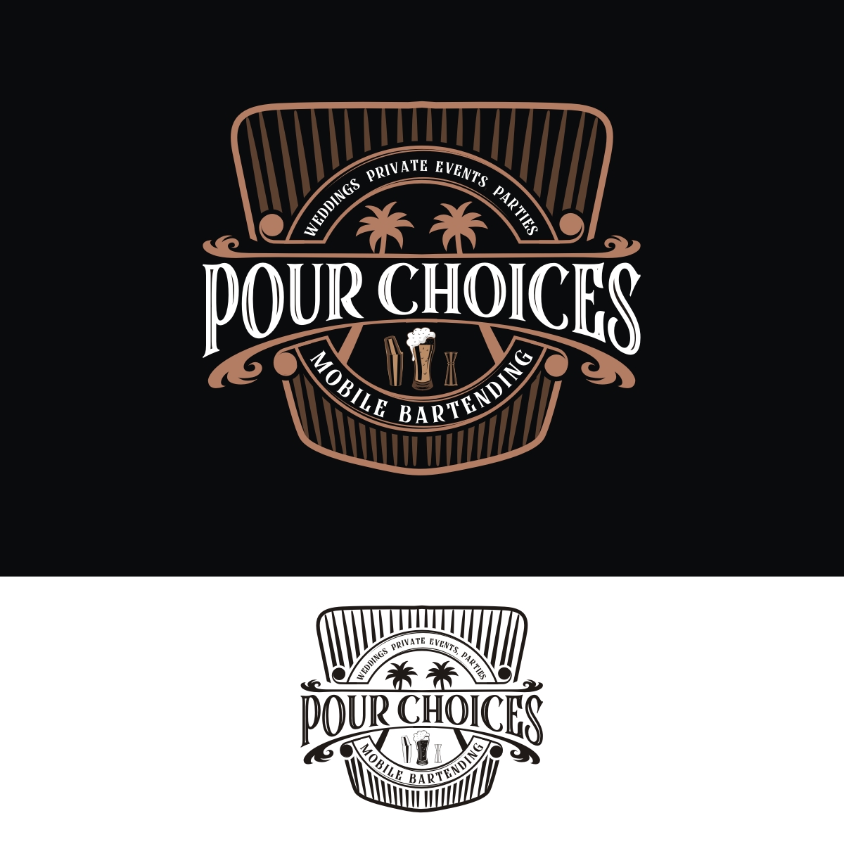 Logo-Design von N83touchthesky für Pour Choices Bartending  | Design #27412872