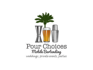 Pour Choices Mobile Bartending - weddings, private events, parties | Logo Design by BNdesigner