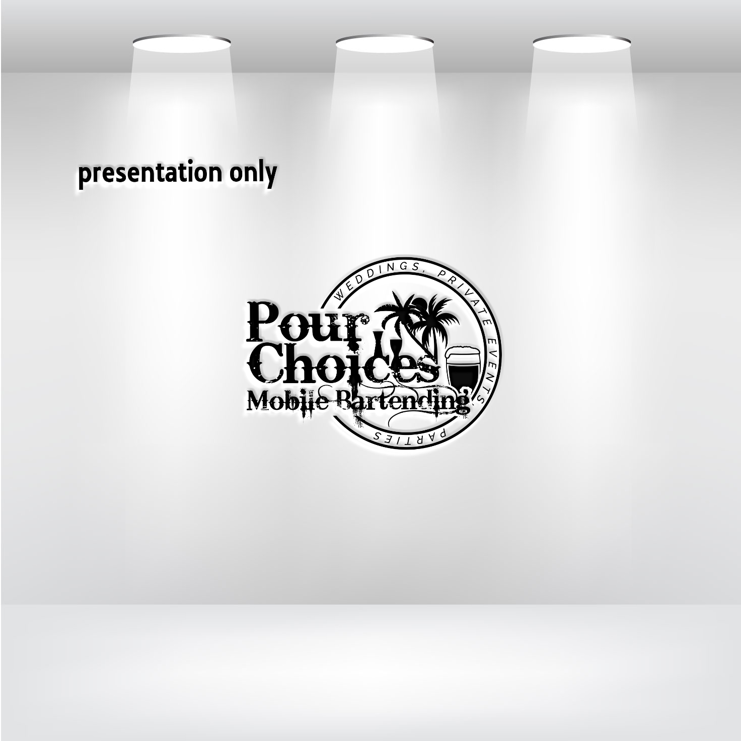 Logo Design by uitaki for Pour Choices Bartending  | Design #27420185