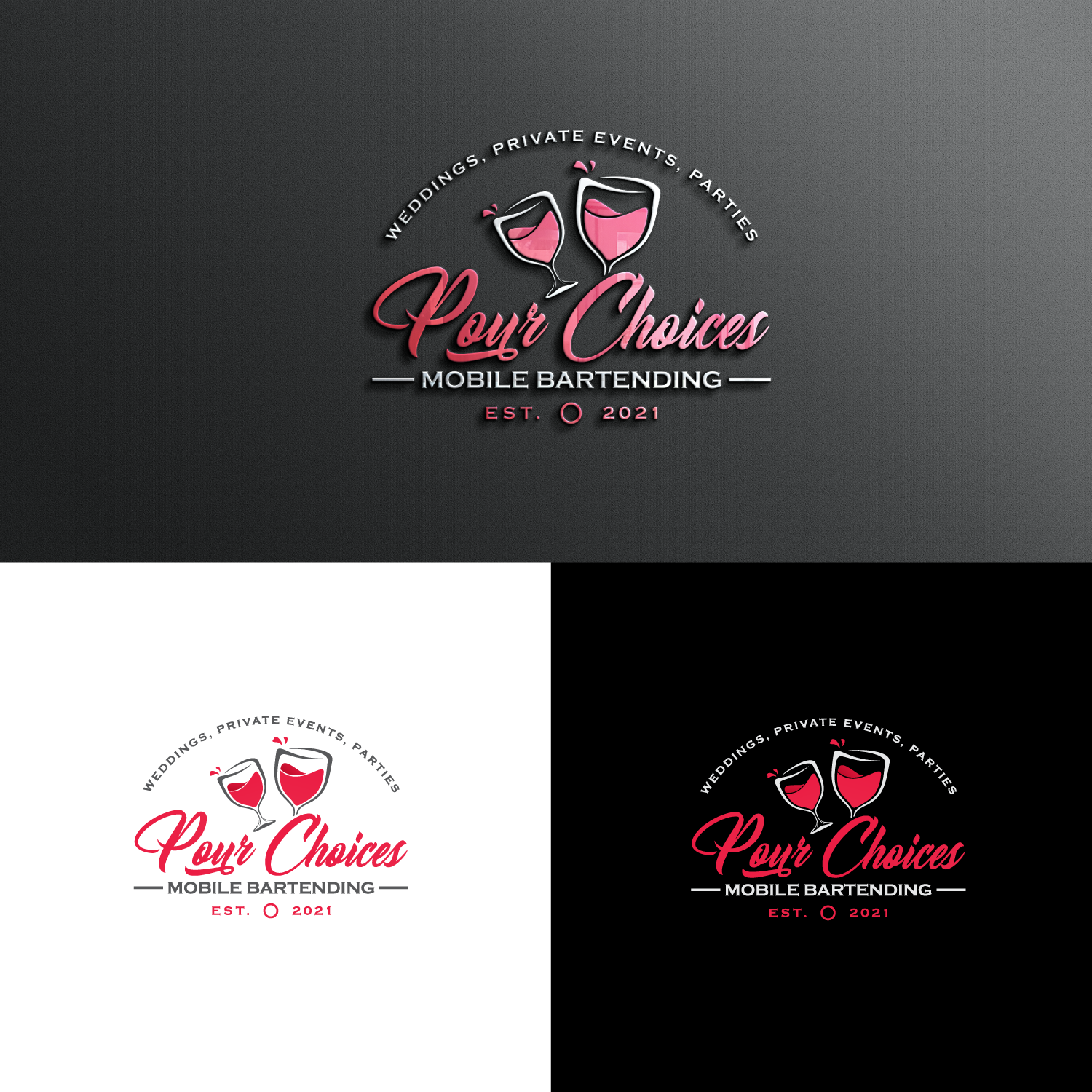 Diseño de Logo por Remonis.co para Pour Choices Bartending  | Diseño #27412661