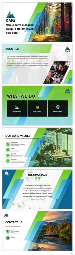 Diseño de PowerPoint por pb para KMG LLC | Diseño #27426382