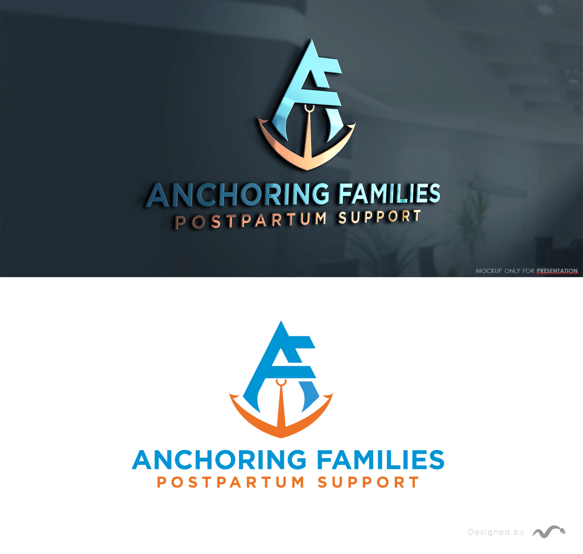 Logo-Design von Mono.co für Anchoring Families Postpartum Support | Design #27419257