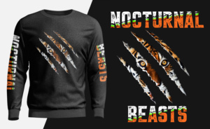 Design de T-shirt par Ismail Hossain pour Nocturnal Beasts | Design #27486012