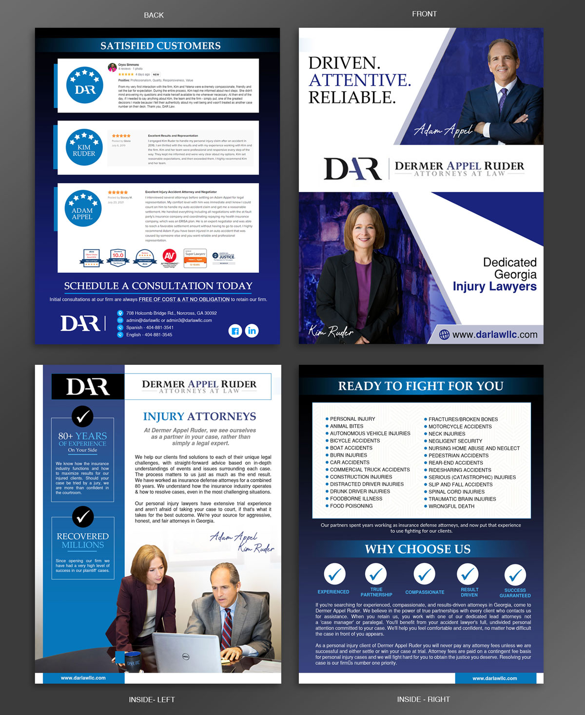 Brochure Design by DA. for Dermer Appel Ruder, LLC | Design #27428939