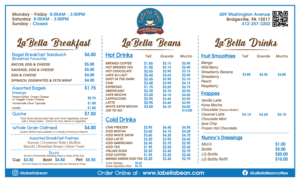 Menu Design by Vision Visuals