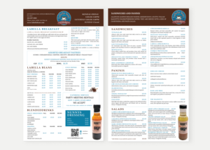 Menu Design by Mamata Sasmal for LaBella Bean | Design: #27436795