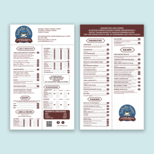 Menu Design by Maxo-Biz for LaBella Bean | Design: #27440040