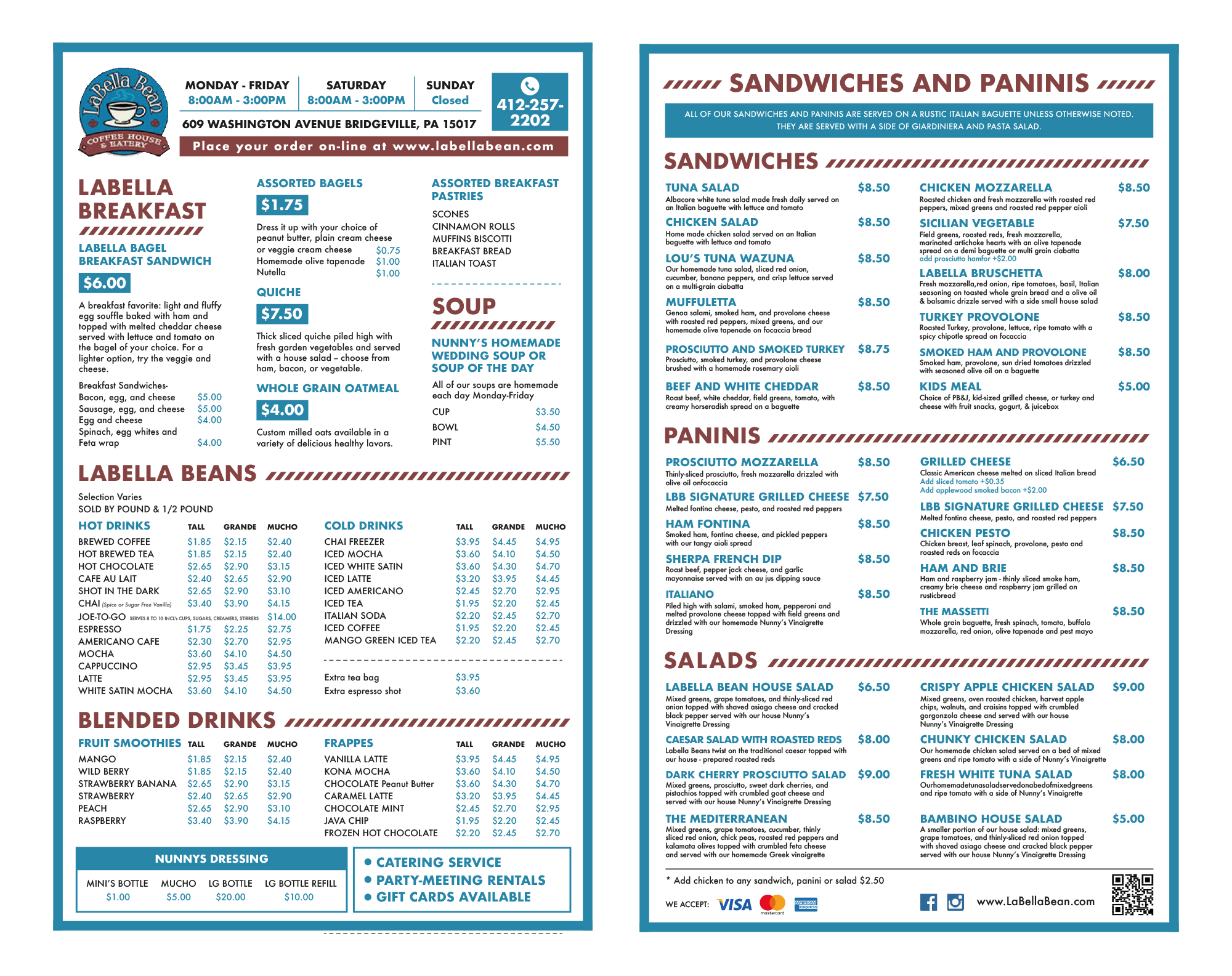Menu Design by nisya sabyan 2 for LaBella Bean | Design #27447897