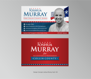 Joshua Murray Political Campaign Business Cards | Design de Carte de Visite par D Creative
